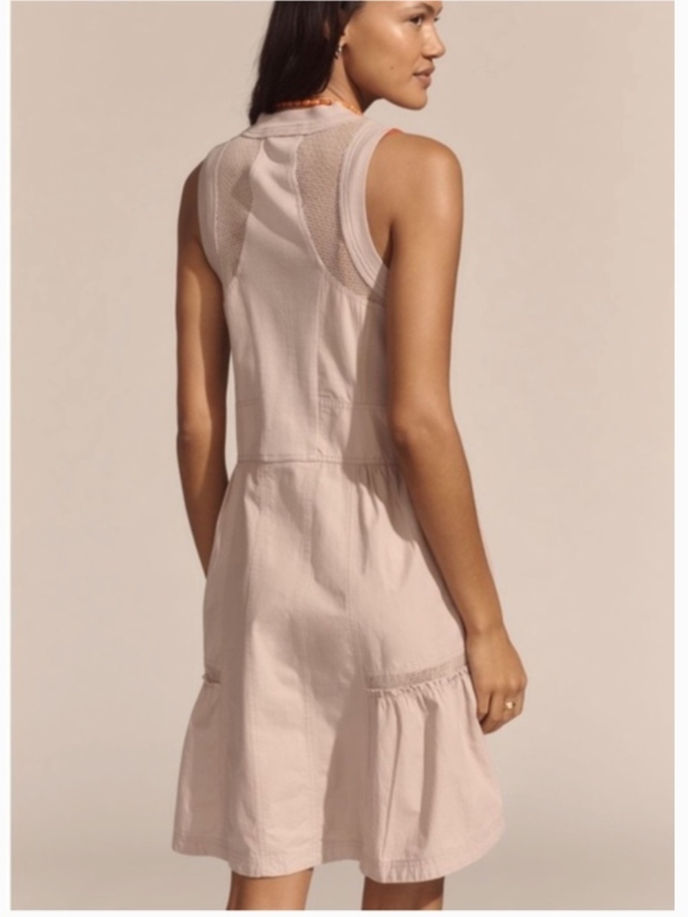 Daily Practice Anthropologie Cotton Trek Utility Mini Dress Muted Rose Size M - Picture 3 of 7